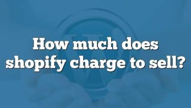 How much does shopify charge to sell?