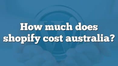 How much does shopify cost australia?