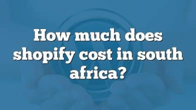 How much does shopify cost in south africa?