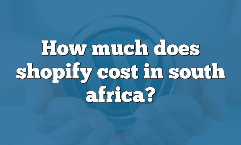 How much does shopify cost in south africa?