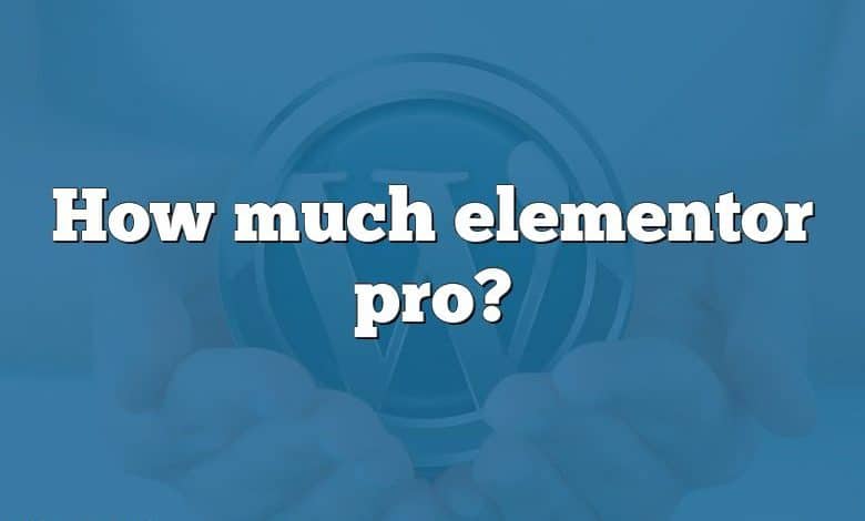 How much elementor pro?