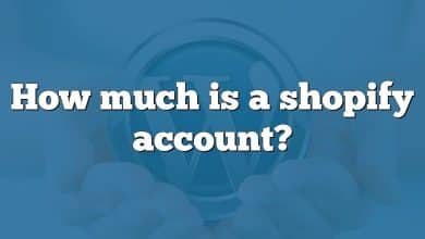 How much is a shopify account?