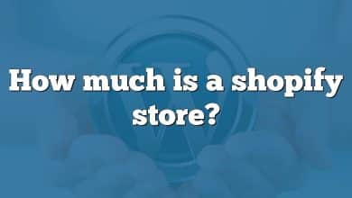 How much is a shopify store?