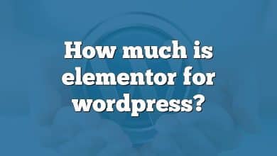 How much is elementor for wordpress?