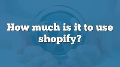 How much is it to use shopify?