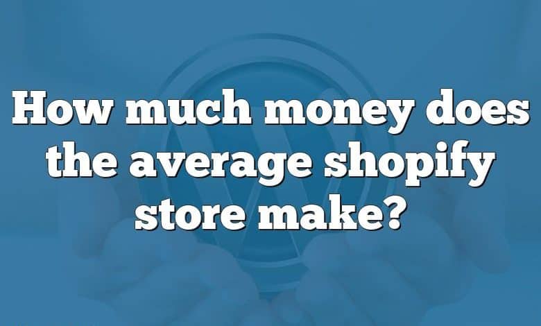 How much money does the average shopify store make?