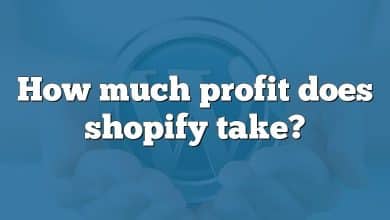 How much profit does shopify take?