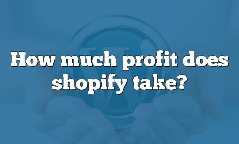 How much profit does shopify take?