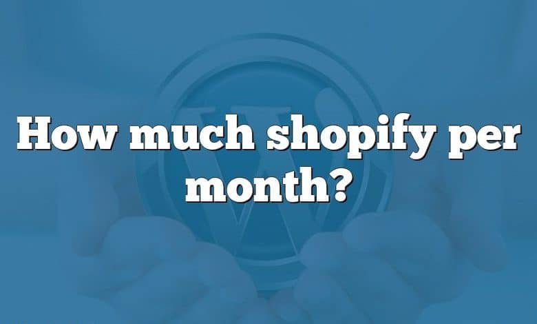 How much shopify per month?