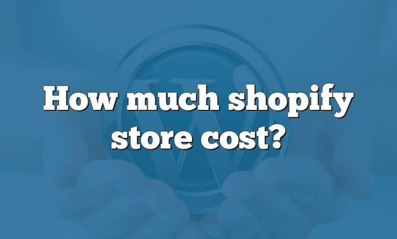 How much shopify store cost?