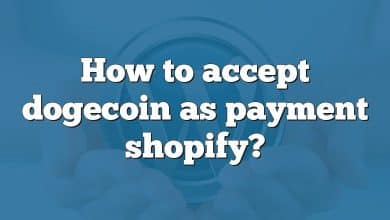 How to accept dogecoin as payment shopify?