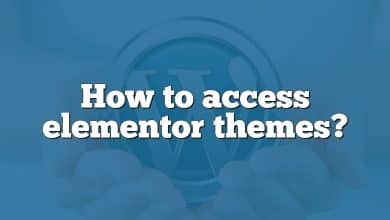How to access elementor themes?
