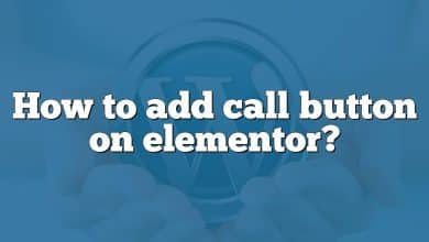 How to add call button on elementor?