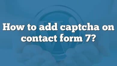 How to add captcha on contact form 7?