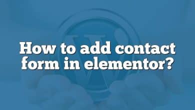 How to add contact form in elementor?