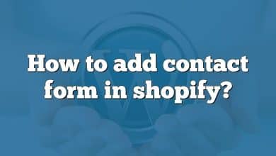 How to add contact form in shopify?