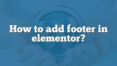 How to add footer in elementor?