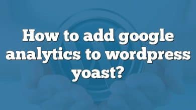 How to add google analytics to wordpress yoast?