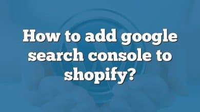 How to add google search console to shopify?