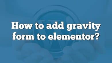 How to add gravity form to elementor?