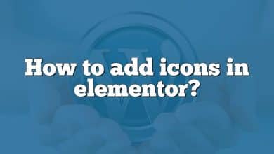 How to add icons in elementor?