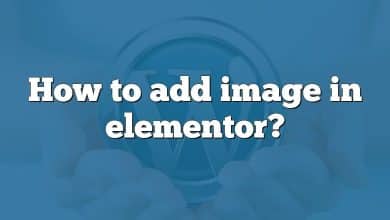 How to add image in elementor?