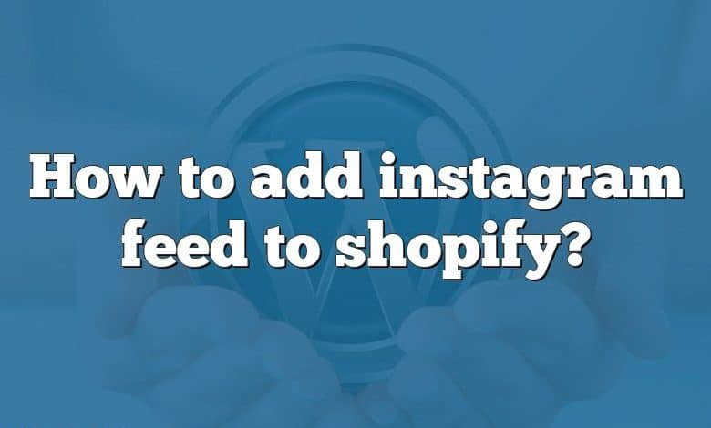 How to add instagram feed to shopify?