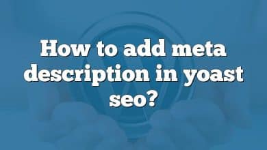 How to add meta description in yoast seo?