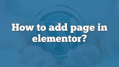 How to add page in elementor?