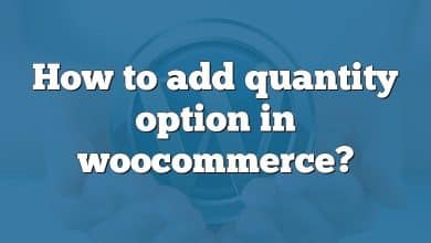 How to add quantity option in woocommerce?