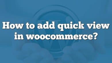 How to add quick view in woocommerce?