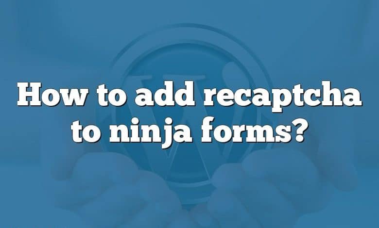 How to add recaptcha to ninja forms?