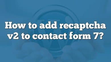 How to add recaptcha v2 to contact form 7?