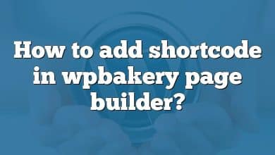 How to add shortcode in wpbakery page builder?