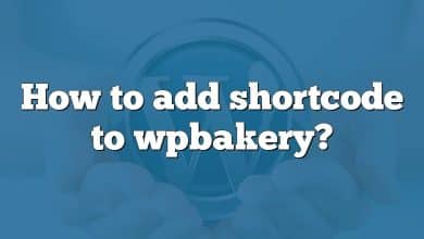 How to add shortcode to wpbakery?