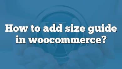 How to add size guide in woocommerce?