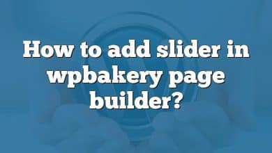 How to add slider in wpbakery page builder?