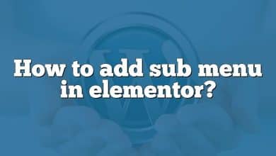 How to add sub menu in elementor?