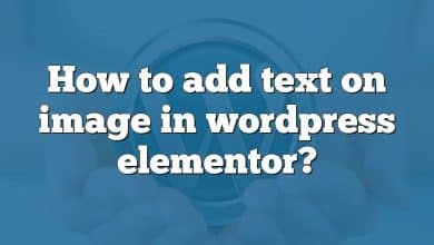How to add text on image in wordpress elementor?