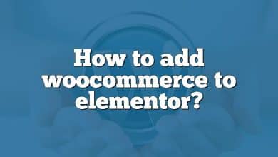 How to add woocommerce to elementor?