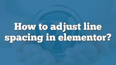 How to adjust line spacing in elementor?