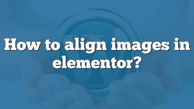 How to align images in elementor?