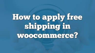 How to apply free shipping in woocommerce?