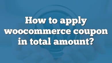 How to apply woocommerce coupon in total amount?