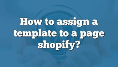 How to assign a template to a page shopify?