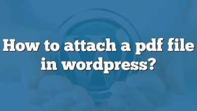 How to attach a pdf file in wordpress?