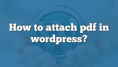 How to attach pdf in wordpress?