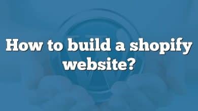 How to build a shopify website?