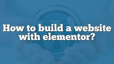 How to build a website with elementor?