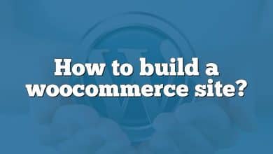 How to build a woocommerce site?